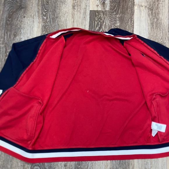 Polo Ralph Lauren men’s sz XL Red and Navy Zip-Up Jacket track style jacket - Picture 9 of 10